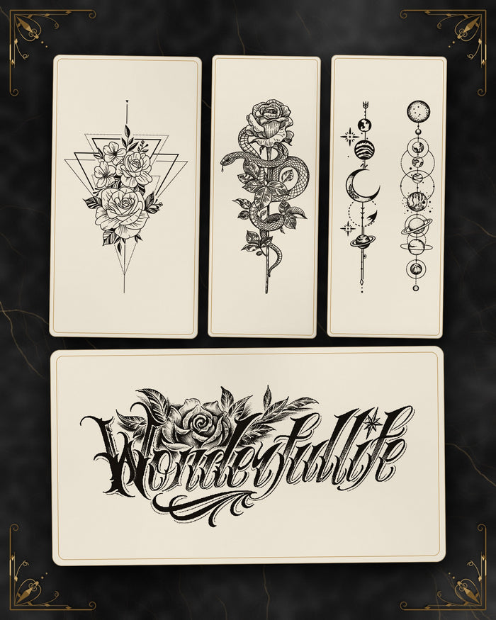 Pacchetto 6: tutti i tatuaggi semi-permanenti del pacchetto