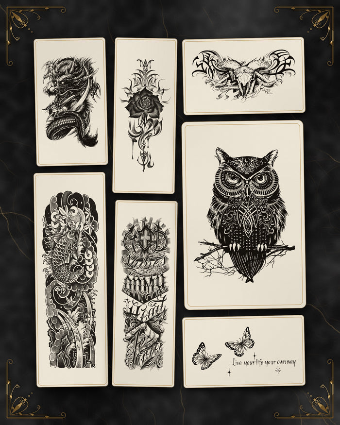 Pacchetto Fiore del Male: tutti i tatuaggi semi-permanenti del pacchetto