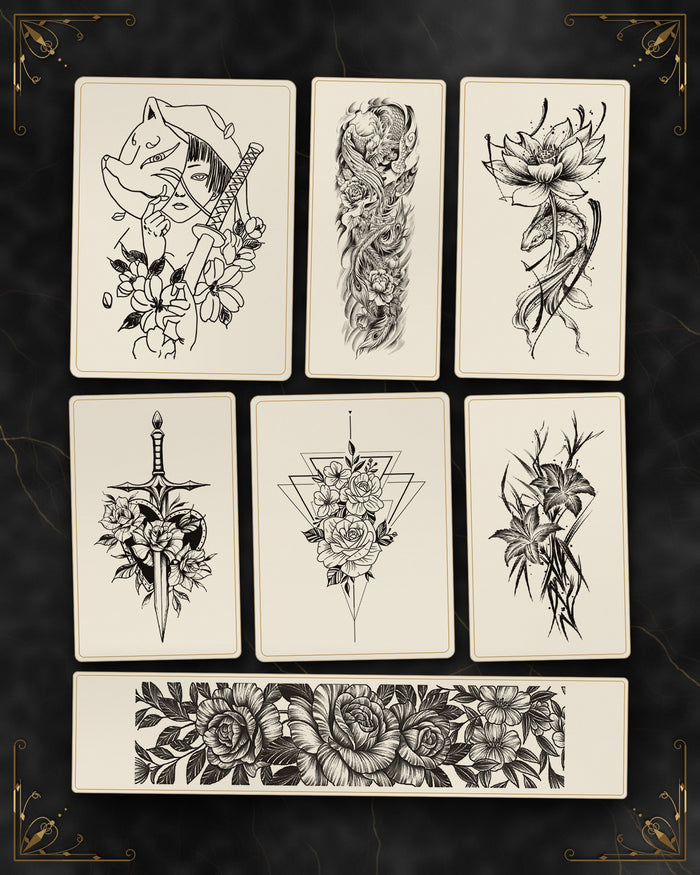 Pacchetto Fiori: tutti i tatuaggi semi-permanenti del pacchetto